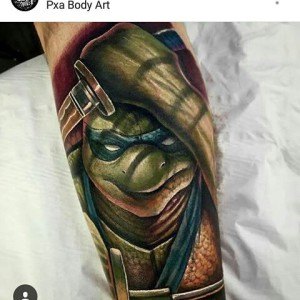 tatouage tortue ninja 3D