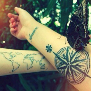 tatouage avant bras voyage