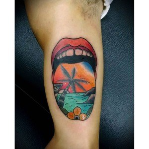 tatouage plage voyage